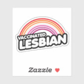 VACCINATED LESBIAN AUFKLEBER (Blatt)