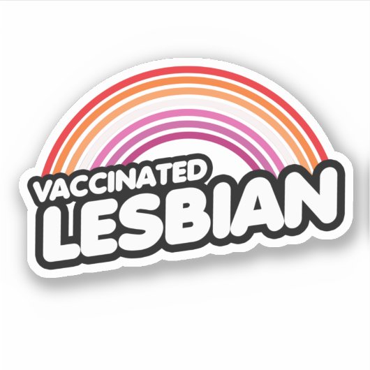 VACCINATED LESBIAN AUFKLEBER (Vorderseite)