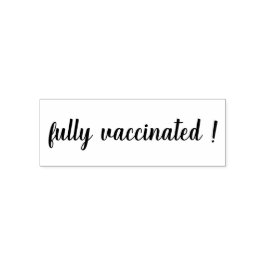 Vaccinated | Modern Script Covid-19 Awareness  Permastempel