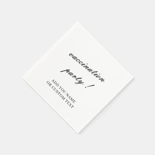 Vaccination Celebration Minimalist Design Serviette (Ecke)