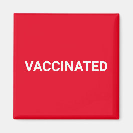 Vaccine red white anpassbarer Text einfach Magnet