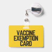 Vaccine Religious Exemption Card ID Abzeichen Ausweis (Back with Retractable)