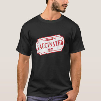 VACCINTED Certified Red Rubber Briefmarke Sty T-Shirt