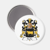Vache Familienwappen Magnet (Vorderseite/Rückseite)