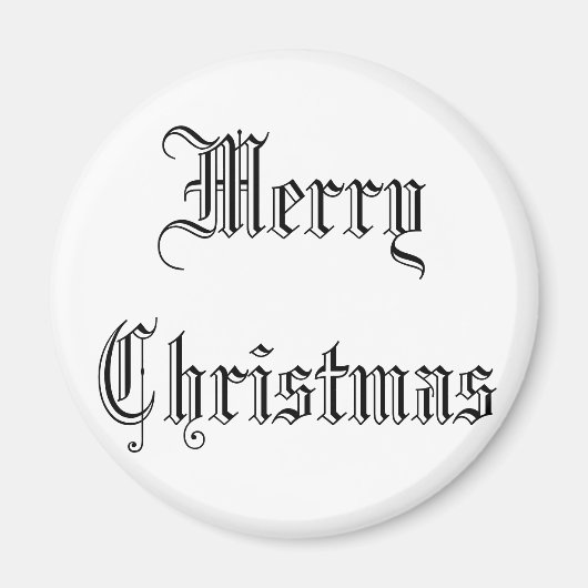 Vacker vit magnet " God Jul" (Vorne)