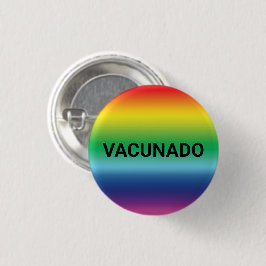 Vacunado Rainbow Stolz Spanisch geimpft Button