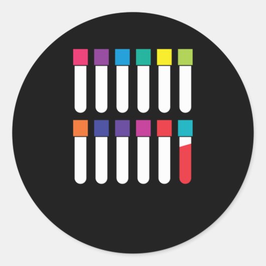 Vacutainer Blut Phlebotomie Phlebotomist Geschenk Runder Aufkleber (Vorderseite)