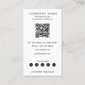 Vacuum Cleaner Professional Cleaning Services Visitenkarte (Rückseite)