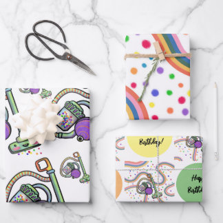 Vacuum Party Wrapping Paper Geschenkpapier Set