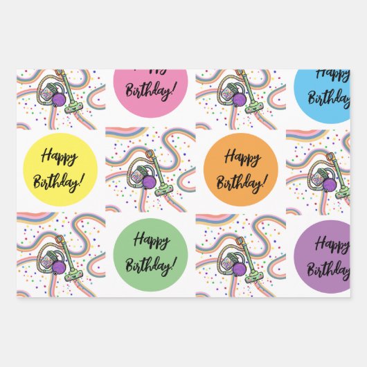 Vacuum Party Wrapping Paper Geschenkpapier Set (Vorderseite 3)