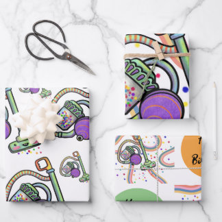 Vacuum Party Wrapping Paper Geschenkpapier Set