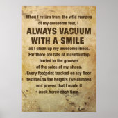"VACUUM W/ SMILE" Phantastisches Poster (GRATITUDE (Vorne)