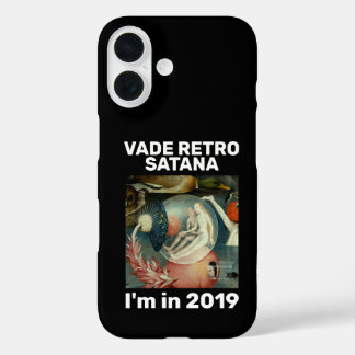 "Vade retro Satana" schwarz iPhone 16 Hülle