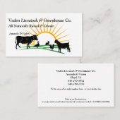 Vaden-Viehwirtschaftskarte Visitenkarte (Vorne/Hinten)