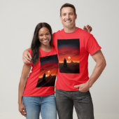 Vader Binary Sonnenuntergang vintage retro T-Shirt (Unisex)