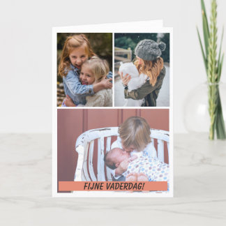 Vaderdagskaart traf drei Foto's Karte