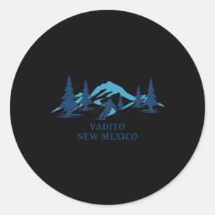 Vadito New Mexico Ski Resort Skifahren Skifahren Runder Aufkleber