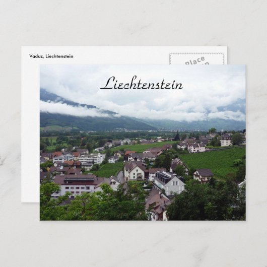Vadukstadt Postkarte (Vorne/Hinten)