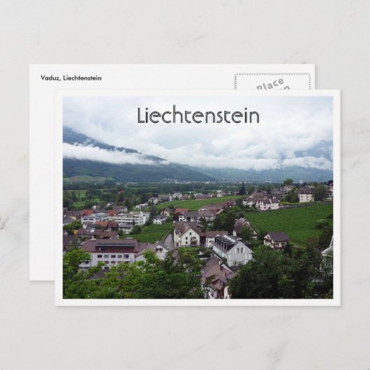 Vadukstadt Postkarte (Vorne/Hinten)