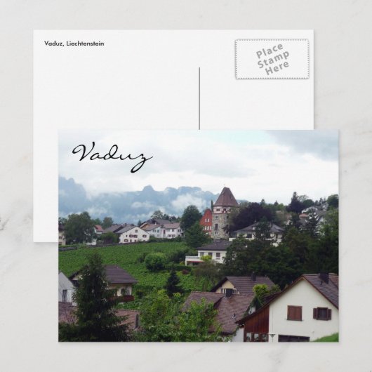 Vaduz bldgs postkarte (Vorne/Hinten)