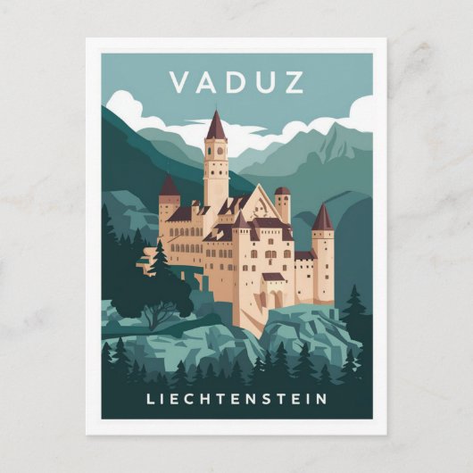 Vaduz Castel Locarno Postkarte (Vorderseite)