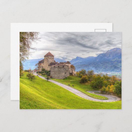 Vaduz Castle Liechtenstein Feiertagspostkarte (Vorne/Hinten)