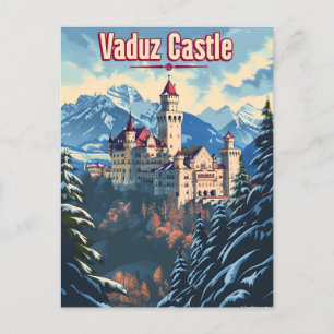 Vaduz Castle Vintag Postkarte