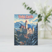 Vaduz Castle Vintag Postkarte (Stehend Vorderseite)