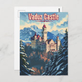 Vaduz Castle Vintag Postkarte (Vorne/Hinten)