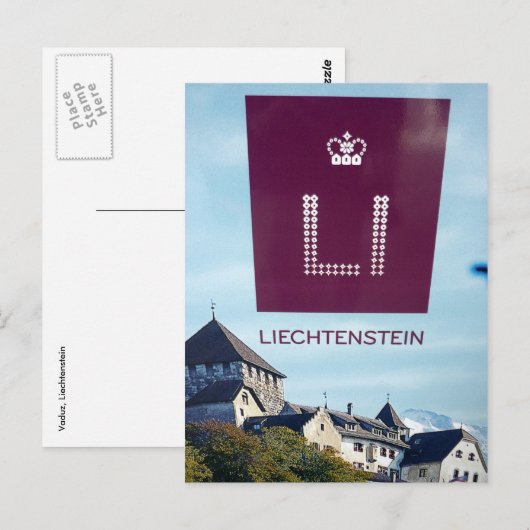 Vaduz li postkarte (Vorne/Hinten)
