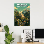 Vaduz, Liechtenstein Alpine Hillside Travel Poster (Heimbüro)