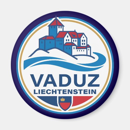 Vaduz Liechtenstein Europa Magnet (Vorne)