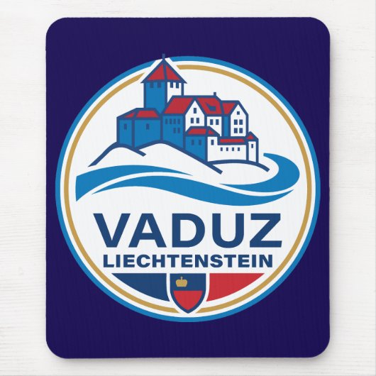 Vaduz Liechtenstein Europe Mousepad (Vorne)