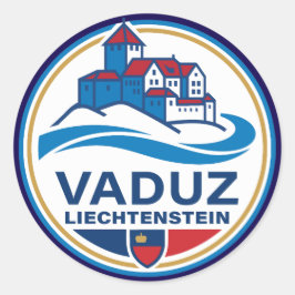 Vaduz Liechtenstein Europe Runder Aufkleber