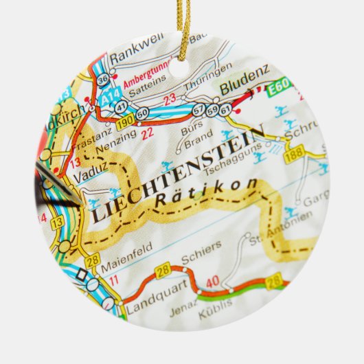 Vaduz, Liechtenstein Keramikornament (Vorne)