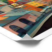 Vaduz Liechtenstein Reisen künstlerisch farbenfroh Poster (Ecke)