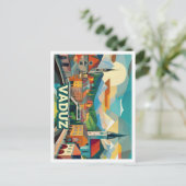 Vaduz Liechtenstein Reisen künstlerisch farbenfroh Postkarte (Stehend Vorderseite)