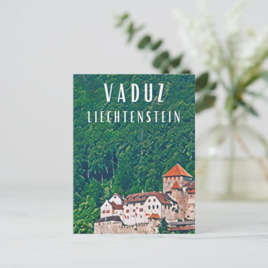 Vaduz, versteckte Hauptstadt Liechtensteins Postkarte (Stehend Vorderseite)