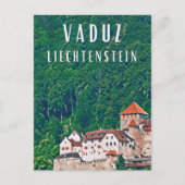 Vaduz, versteckte Hauptstadt Liechtensteins Postkarte (Vorderseite)