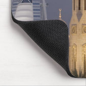 VAE, Dubai. Moschee am Abend mit Burj al Arab Mousepad (Ecke)