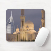 VAE, Dubai. Moschee am Abend mit Burj al Arab Mousepad (Mit Mouse)