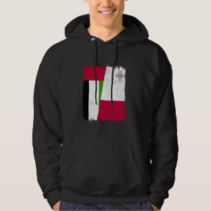 VAE Malta Halbflagge Vereinigte Arabische Emirate Hoodie