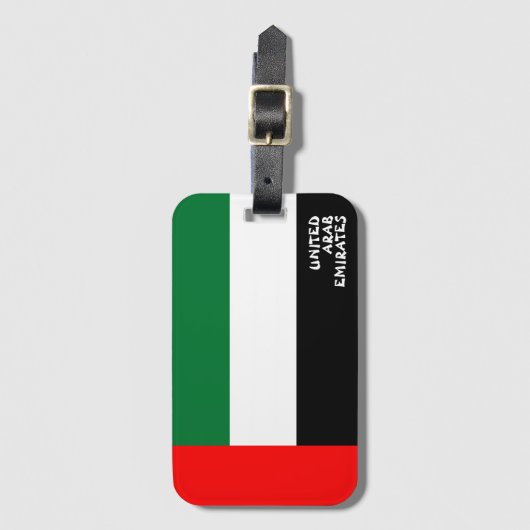 VAE National Flag Patriotic Gepäckanhänger (Vorderseite Vertikal)