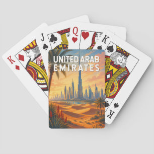 VAE Vereinigte Arabische Emirate Illustration Reis Spielkarten