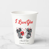 Vaentine Raccoon Pappbecher (Vorderseite)