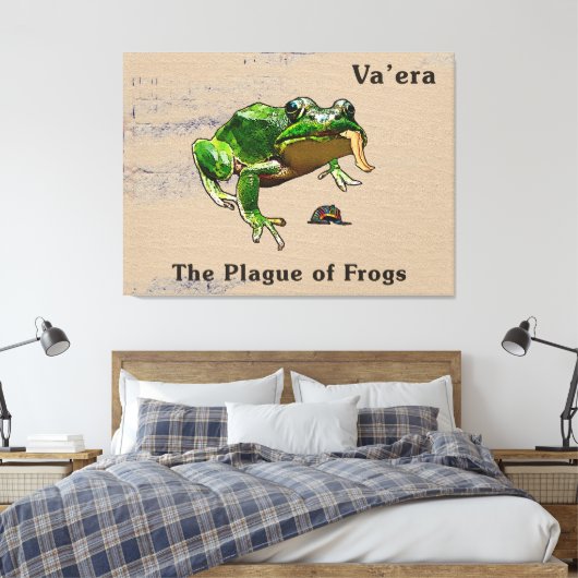 Va'era - Frösche Leinwanddruck (Insitu (Schlafzimmer))