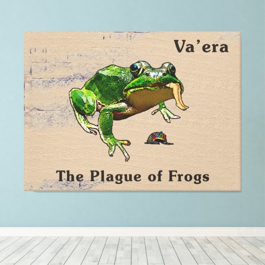 Va'era - Frösche Leinwanddruck (Insitu (Holzboden))