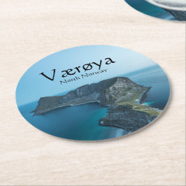 Vaeroya Lofoten Inseln Runder Pappuntersetzer