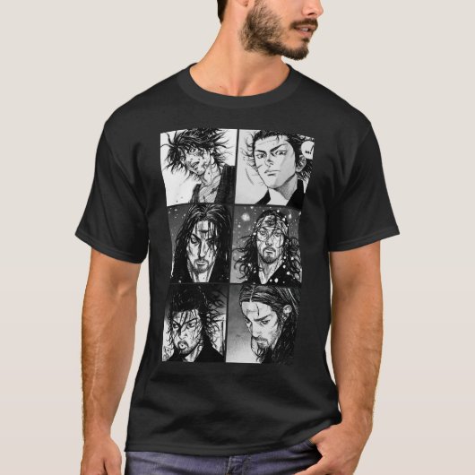 Vagabond Manga Faces T-Shirt (Vorderseite)