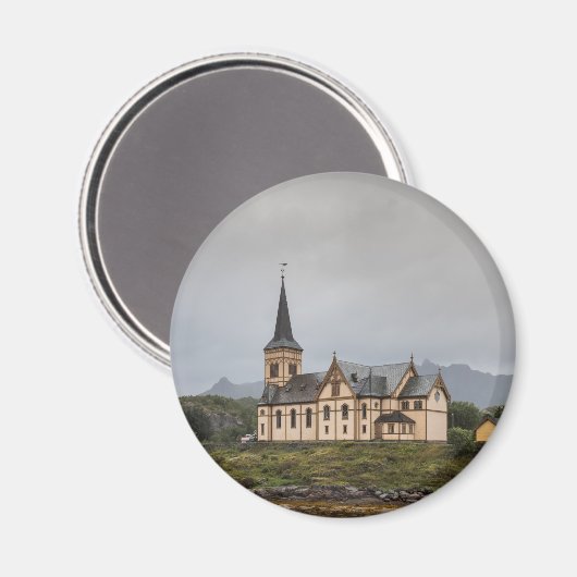 Vagan Church - Lofoten Islands Magnet (Vorderseite/Rückseite)